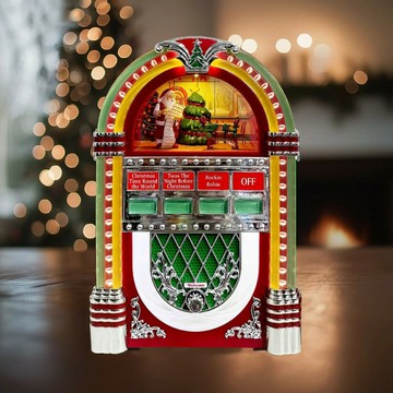 12吋 點唱機造型聖誕音樂擺飾