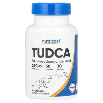 Nutricost, 牛磺熊去氧膽酸（TUDCA），250 毫克，30 粒膠囊