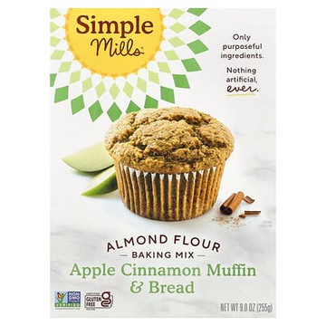 Simple Mills, 杏仁粉烘焙粉，蘋果肉桂鬆餅和面包，9 盎司（255 克）