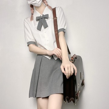 【現貨】Anzmo販賣元氣 京沢道高夏服套裝 千鳥格箱褶優等 JK制服