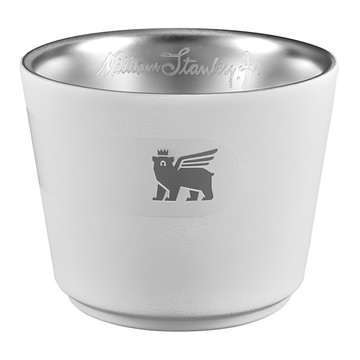 STANLEY 台灣公司貨 晨光時刻 雙層不鏽鋼濃縮咖啡杯 65ml  晨霧白  1個