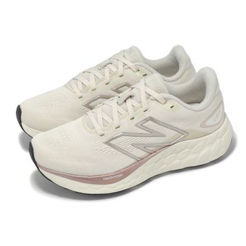 New Balance 慢跑鞋 Fresh Foam 680 V8 D 寬楦 女鞋 米 銀 緩衝 運動鞋 NB W680CD8-D