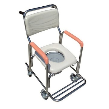 【海夫健康生活館】富士康 不銹鋼便椅 便盆椅 沐浴椅 18吋座寬 標準款(FZK-3802-18)