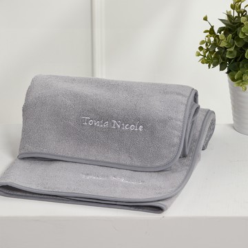 新品_東妮寢飾100%純棉親膚柔棉枕巾(2入)／暮灰