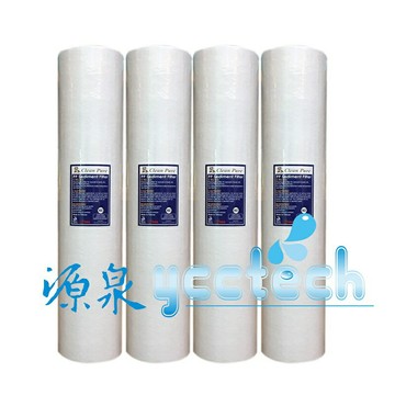 台製NSF認證20英吋大胖水塔淨水器5微米PP纖維濾心●一次購4支，優惠價:1500元●