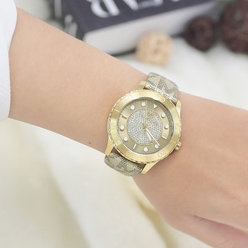 MICHAEL KORS MK6999 水鑽鑲嵌不鏽鋼時尚腕錶.金 40mm