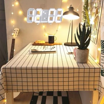 時間顯示器電子時鐘數字掛墻客廳插電擺件學生LED鬧鐘臺式鐘表。