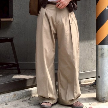 【Metanoia】🇰🇷韓製 打褶寬版長褲｜順利約3-7天內出貨