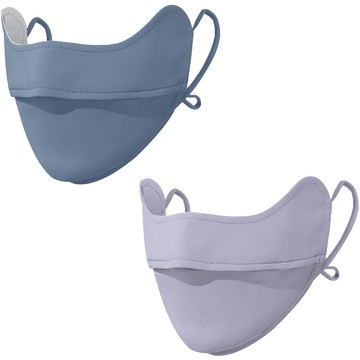 OCEANSUNFISH 透氣口罩/防曬面罩  丹寧藍 + 霧紫色  25 x 14cm