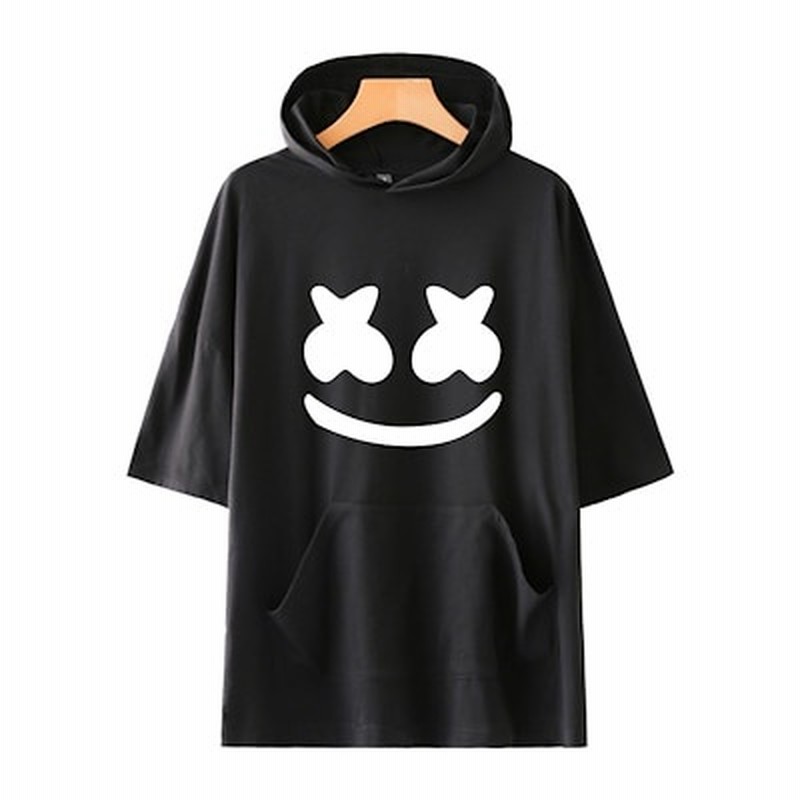 マシュメロ Marshmello Tシャツ 半袖 メンズ レディース パーカー おしゃれ 大きいサイズ カットソー トップス フード付き 春 夏 カジュアル プルオーバー 通販 Lineポイント最大1 0 Get Lineショッピング