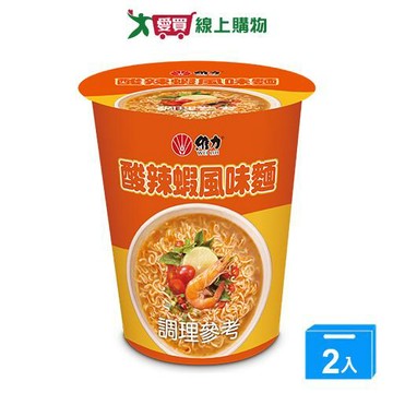 維力酸辣蝦風味杯麵58g【兩入組】【愛買】