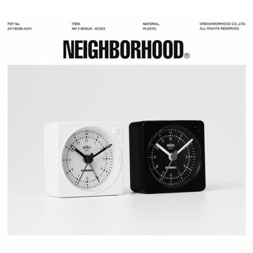 【日貨代購CITY】2025SS NEIGHBORHOOD NH X BRAUN BC02X 聯名 時鐘 鬧鐘 現貨