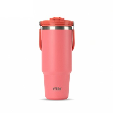 【H&R安室家】TYESO泰碩 304不鏽鋼雙飲保溫杯1200ml(H77)紅