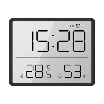 Sily 簡約磁吸電子時鐘 掛立兩用LCD數字鐘 多功能濕度感應電子鬧鐘 床頭鬧鐘/桌鐘/掛鐘/鬧鐘 禮物