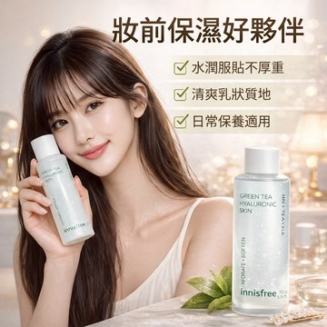 韓國 INNISFREE 綠茶玻尿酸保濕乳液 170ml 濟州綠茶精華 補水乳液 清爽不黏 男女適用 清爽保濕 正品現貨