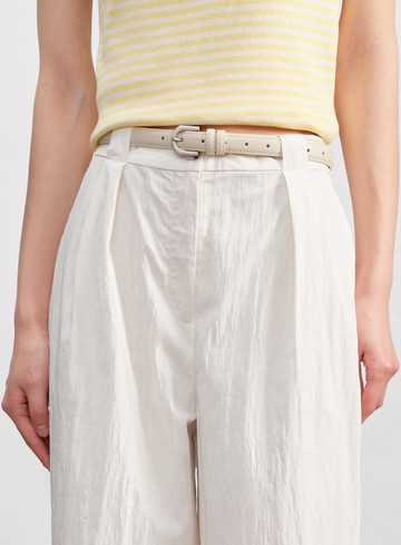 率性金屬圓框皮帶