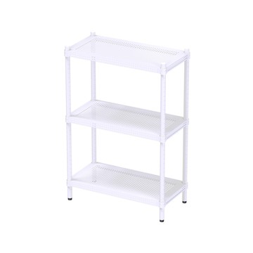 【Y HOUSE】60x30x90公分 極致美學 沖孔三層收納層架-烤漆白