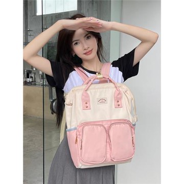 母嬰包外出媽媽包時尚出門網紅輕便2026新款便攜帶娃背包女雙肩包