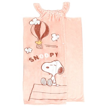 MORINO 摩力諾 SNOOPY超細纖維高質感印花浴裙 SN514  熱氣球 粉色  1件