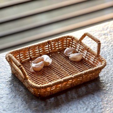 小果盤家用客廳零食糖果干果盒雜物籃廚房蔥姜蒜收納筐