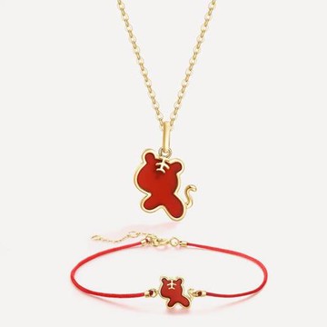 【RJ New York】生肖紅瑪瑙奔跑福氣虎飾品項鍊手鍊(2款可選)