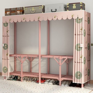 ??免運 可開發票 衣柜免安裝折疊布衣柜家用臥室出租房用簡易衣櫥加粗加固結實耐用