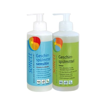 Sonett 德國律動-按壓式高去汙環保植萃超濃縮洗碗精300ml/瓶(無香藍/檸檬綠_2款可選)