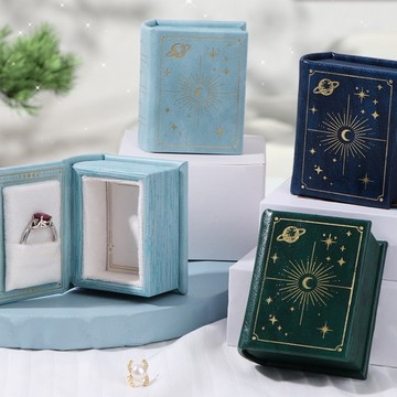 【TreeShop隔日配送】童話 七夕戒指盒 磁吸翻蓋書本戒指盒 聖誕節 情人節 求婚 特殊 蛋糕戒指盒