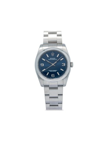Rolex - pre-owned Oyster Perpetual 36mm - unisex - stainless steel/Sapphire Crystal - One Size - Blue