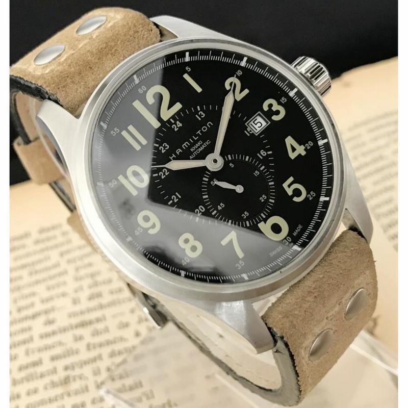 ハミルトン Hamilton カーキ オフィサー 中古 メンズ腕時計 H706550 SS 