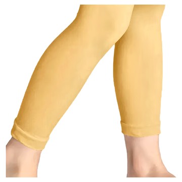 GIAT 兒童款超細纖維大彈力九分褲襪，台灣製，尺寸S、M、L  芥末黃