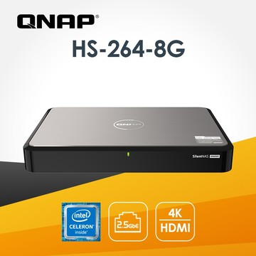 QNAP 威聯通 HS-264-8G 2Bay NAS 網路儲存伺服器(不含硬碟)