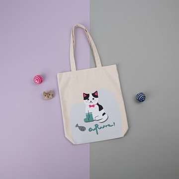 aPure帆布袋-貓與魚