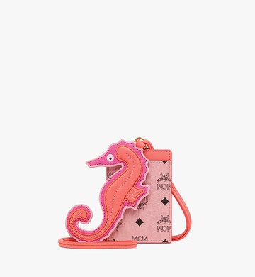 Aren Lanyard Card Case w/ Seahorse Charm in Visetos