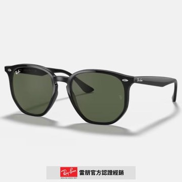 【RayBan 雷朋】六角形膠框太陽眼鏡(RB4306F-601/71 54mm)