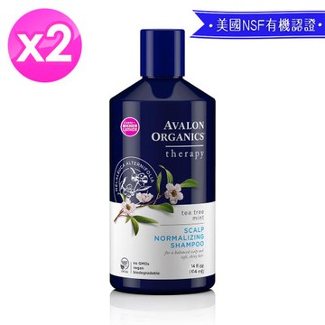 AVALON ORGANICS茶樹薄荷頭皮調理精油洗髮精414ml/14oz x2瓶