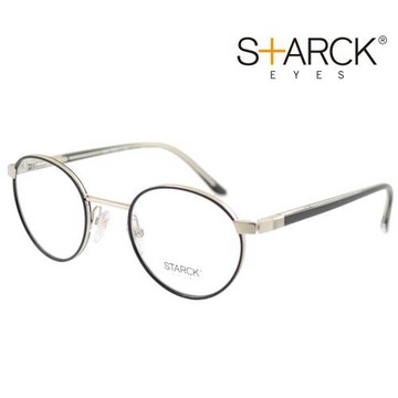 【STARCK】法國極簡主義設計巨擘 都會洗練風格時尚造型平光眼鏡-黑 PL2026-0002