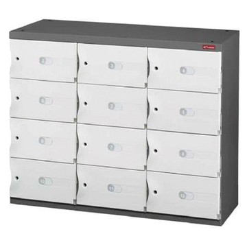 樹德SHUTER風格置物櫃/SC-312S/灰櫃白門