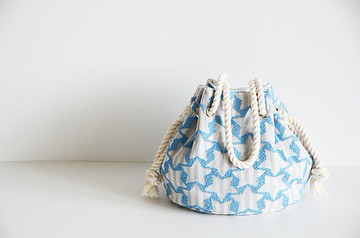 限量版透明紗星星海洋包薩克斯藍