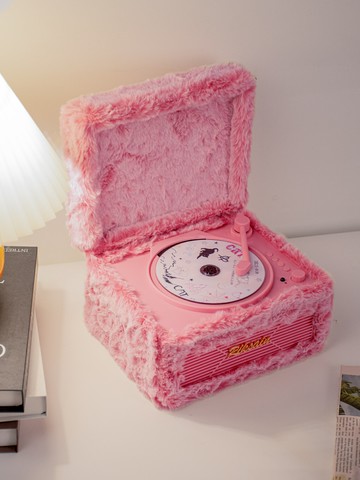 雷克森ML630CD機藍牙音響播放器收音光盤留聲唱片機毛絨粉色禮物【宜家良品百貨】