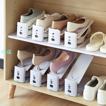 10個省空間鞋架櫃子鞋櫃可調整分層放鞋整理架宿舍鞋子收納神器 LK1F