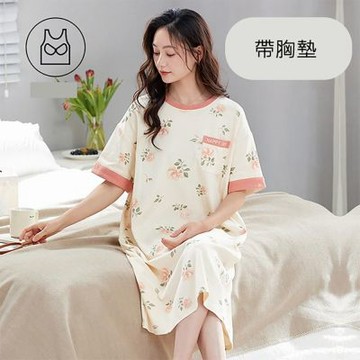 [韓國K.W.]韓國空運純愛無暇莫代爾洋裝(居家服/家居服/睡衣/睡裙/涼感睡衣)Y2357