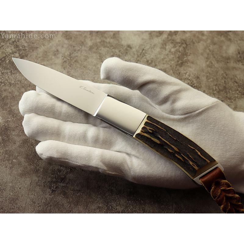 多松 国彦 作 1101 インテグラル・ハンター CPM S-30V スタッグ シースナイフ Kunihiko Tamatsu Custom Knife