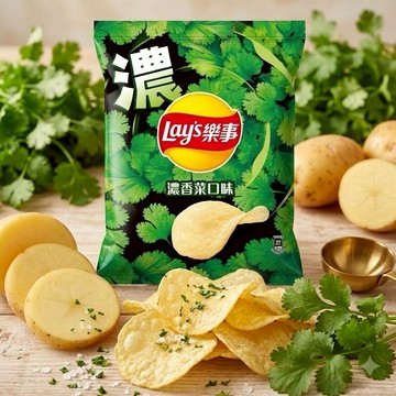 Lay's樂事🇹🇼濃香菜口味洋芋片 580g 超大包裝❤️台灣製造 香菜樂事 香菜餅乾 超商或蝦皮店取最多3包！