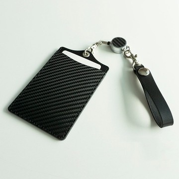 Pass Case [Carbon Leather] Leather Leather Carbon 男士禮物 HR04K