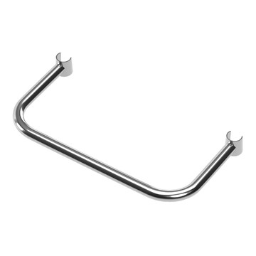KI WISH 居家生活 46CM半套筒鐵架把手 U型把手 掛衣桿 附夾片  銀色  1組