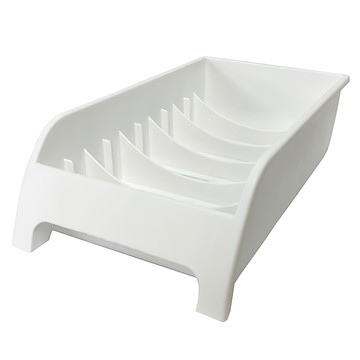 sanada d5184 小碟碗收納架 廚房收納好幫手 告別凌亂檯面  White  14.2cm x 7cm x 26.2cm  3入