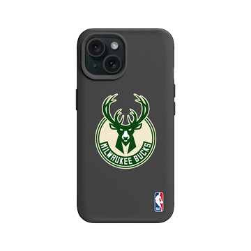 iPhone 15 SolidX 黑 - NBA - Logo-密爾瓦基公鹿 Milwaukee Bucks
