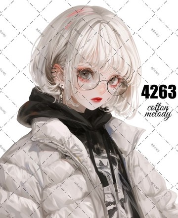 original sticker no.4263 人物貼紙 原創貼紙 原創人物貼紙 裝飾貼紙 cotton melody