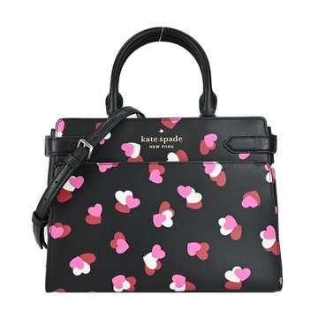 Kate Spade滿版愛心防刮兩用包-黑